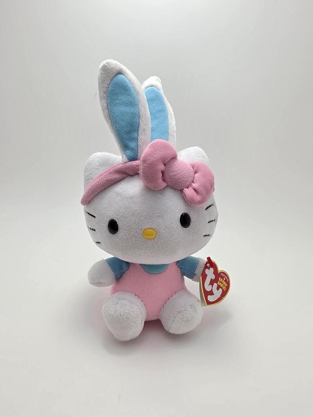 Ty Beanie Baby Vintage “Hello Kitty” Blue Bunny Ears (5.5 inch)